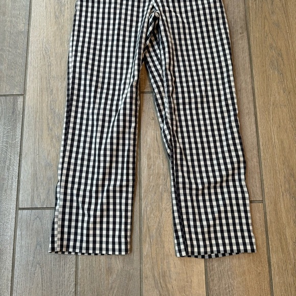 Levi's Women's Math Club Slacks Pants Plaid Black White Straight Leg Crop 24 - Picture 4 of 7